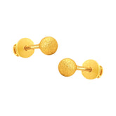 22k Yellow Gold Ball-Bead Earrings with gold weight of 2.89g